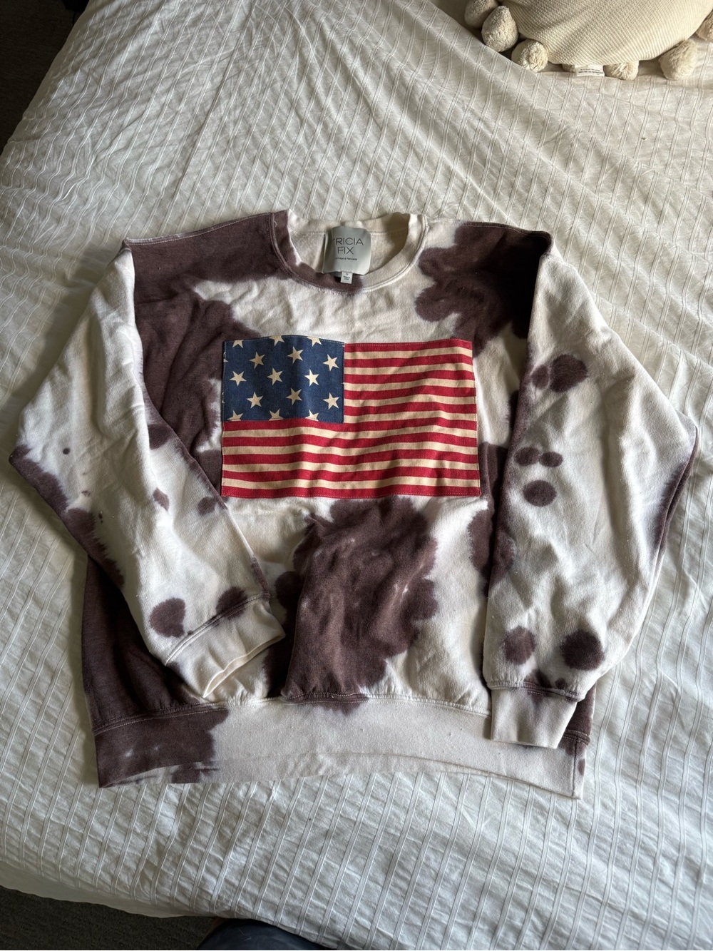 TRICIA FIX FREE PEOPLE VINTAGE REMADE CREWNECK SWEATER